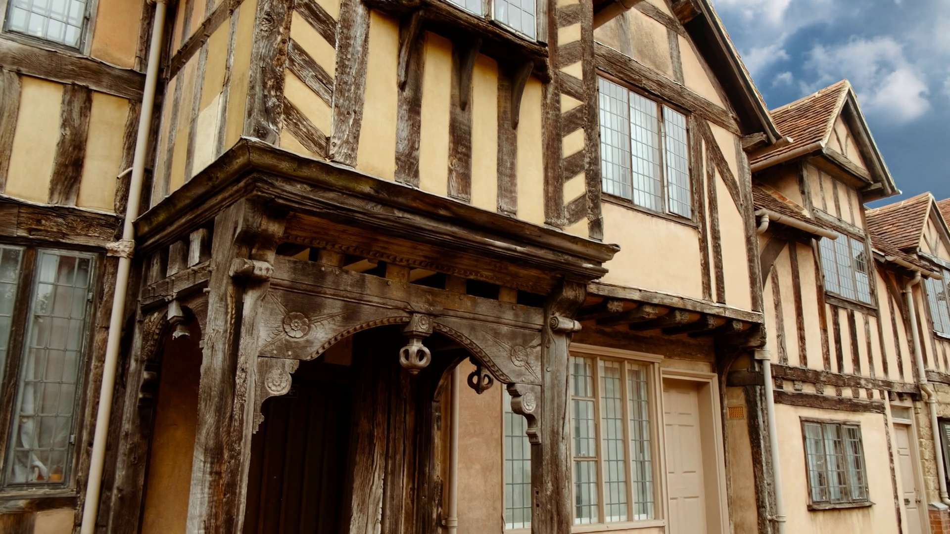 Close-up View Of Lord Leycester Hospital In Stock Footage SBV-352605080 ...