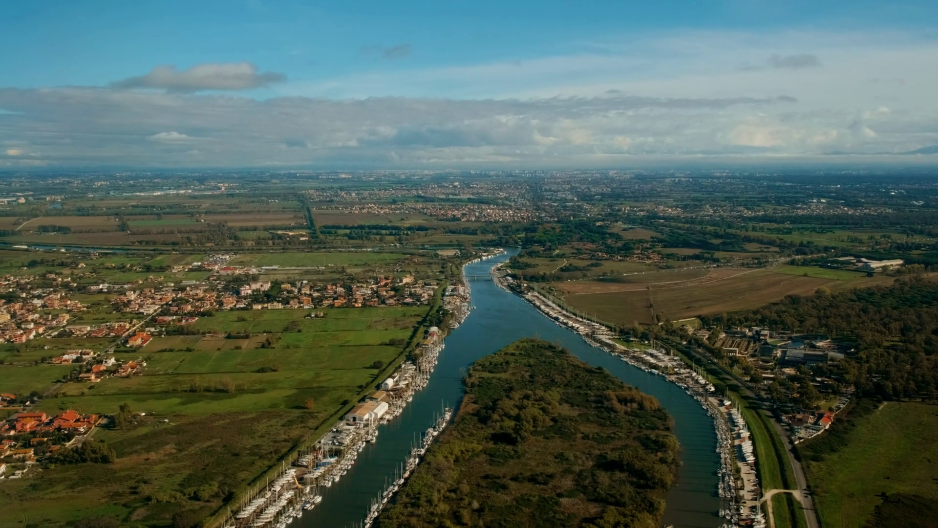 Aerial View Of Outskirts Of Rome Italy Stock Footage SBV-352632679 ...