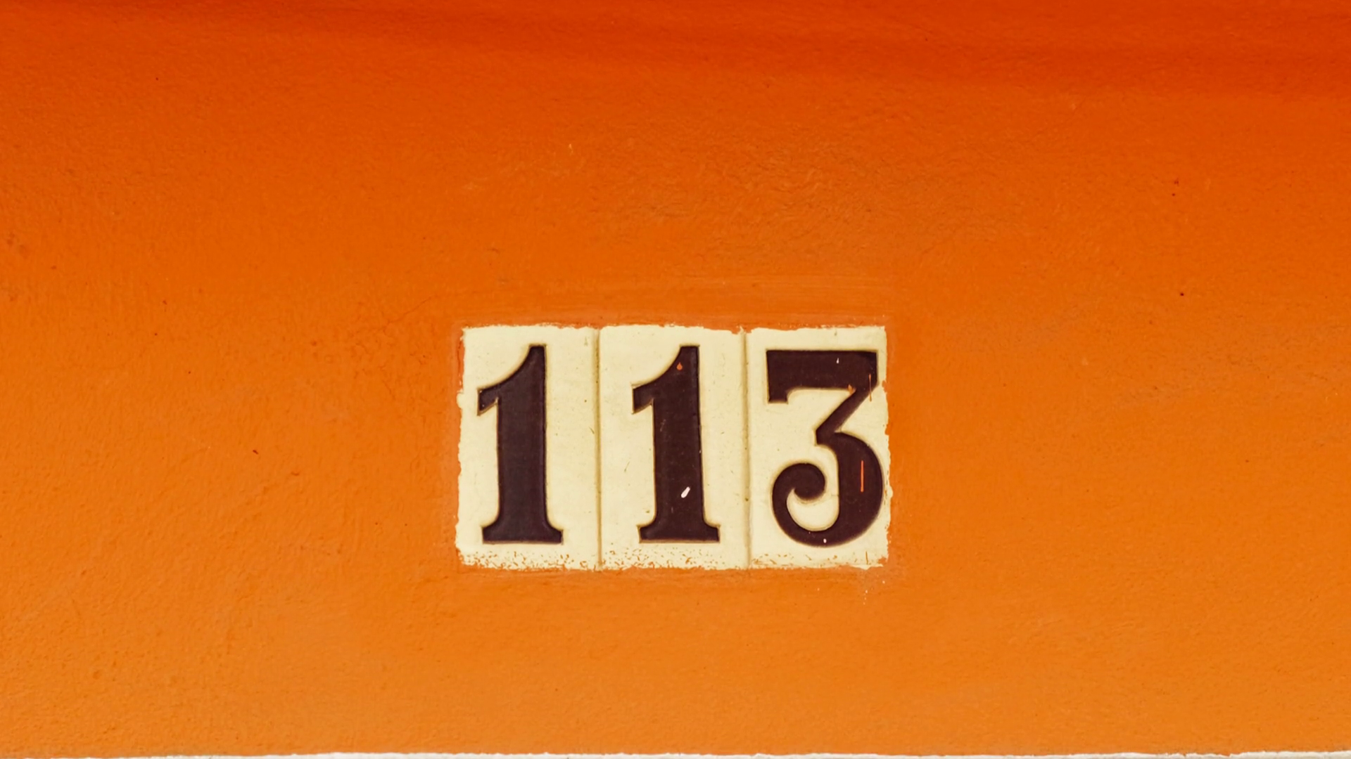 Number 113 (one Hundred Thirteen) Affixed To Stock Footage SBV ...