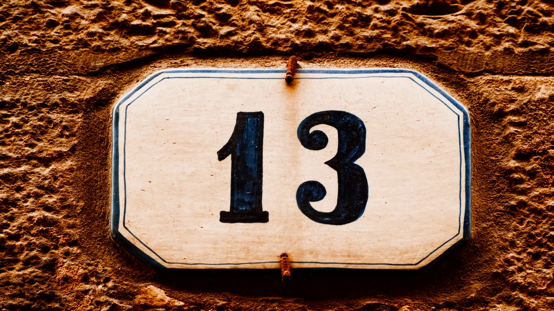 Number 13 (thirteen) Affixed To Exterior Of Stock Footage SBV-352651901 ...