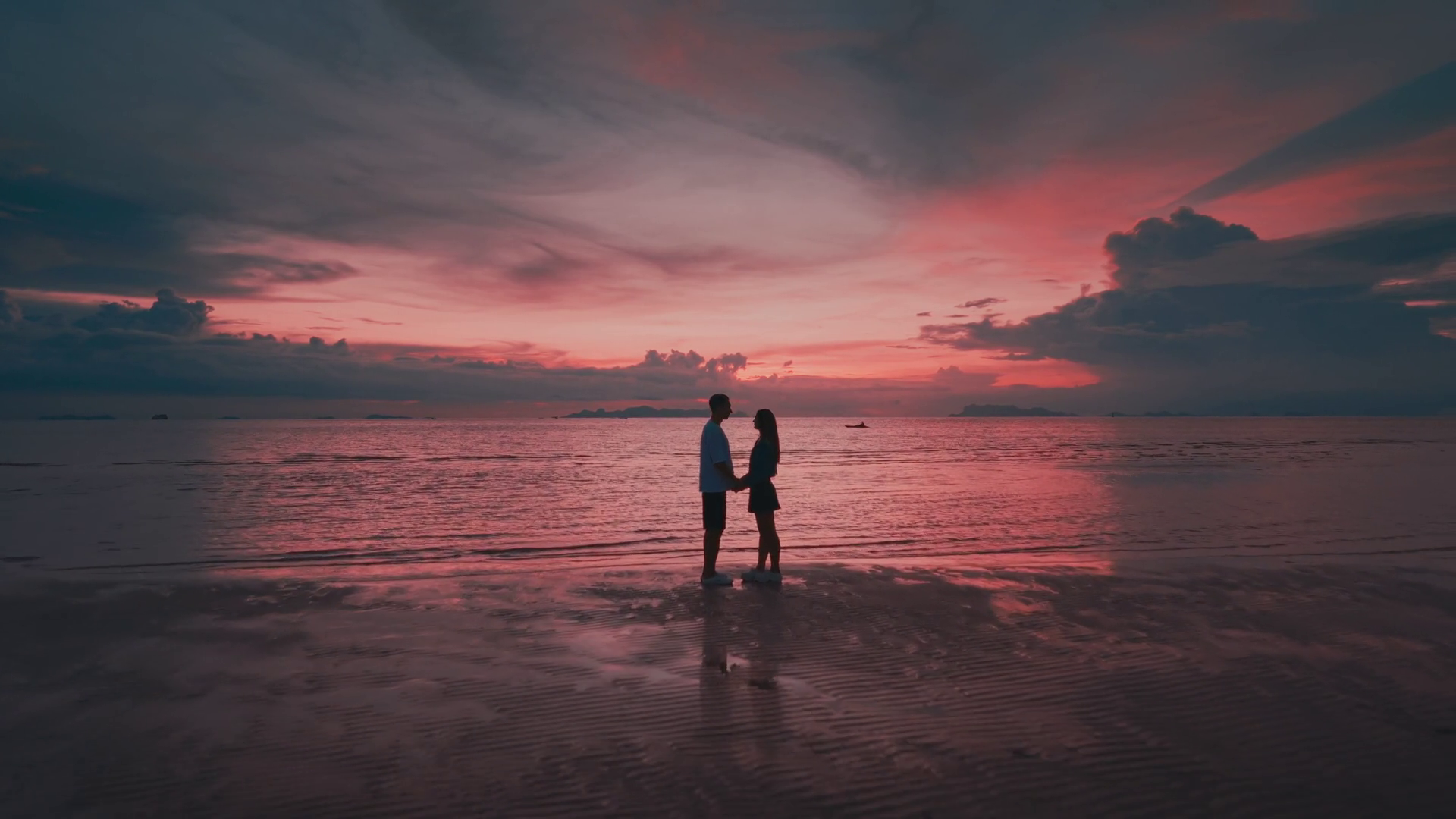 Couple Man Woman In Love Looking At Kissing Stock Footage SBV-353344349 ...