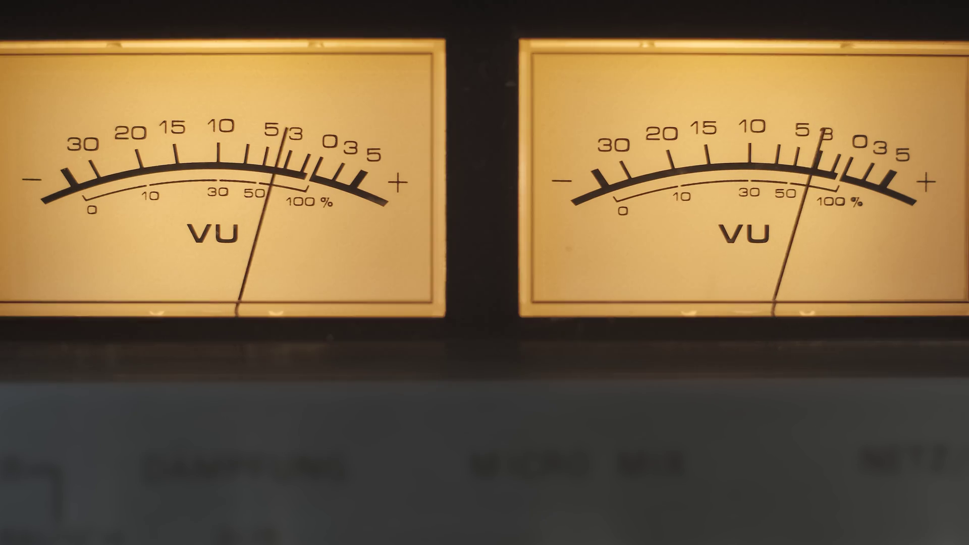 Audio Signal Levels Monitoring Audio Console Stock Footage SBV
