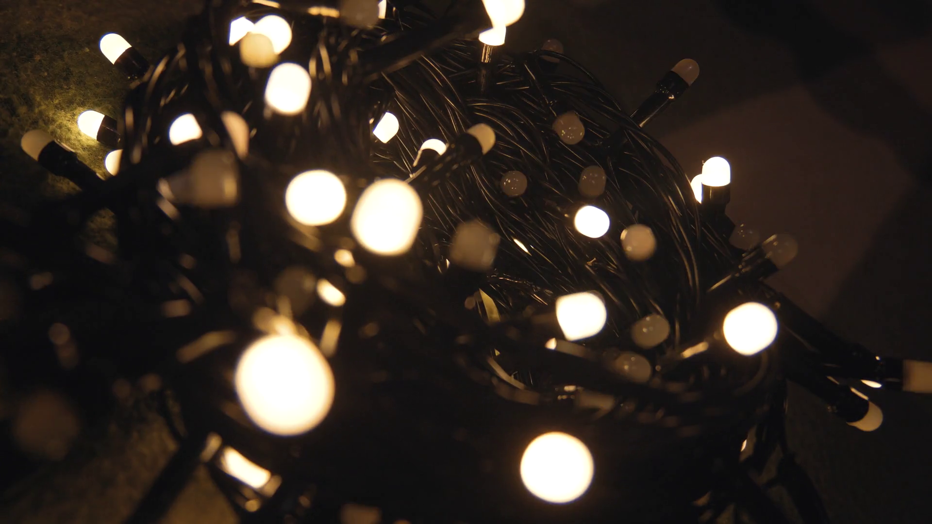 Closeup Shot Hank Of Christmas Garland With Stock Footage SBV