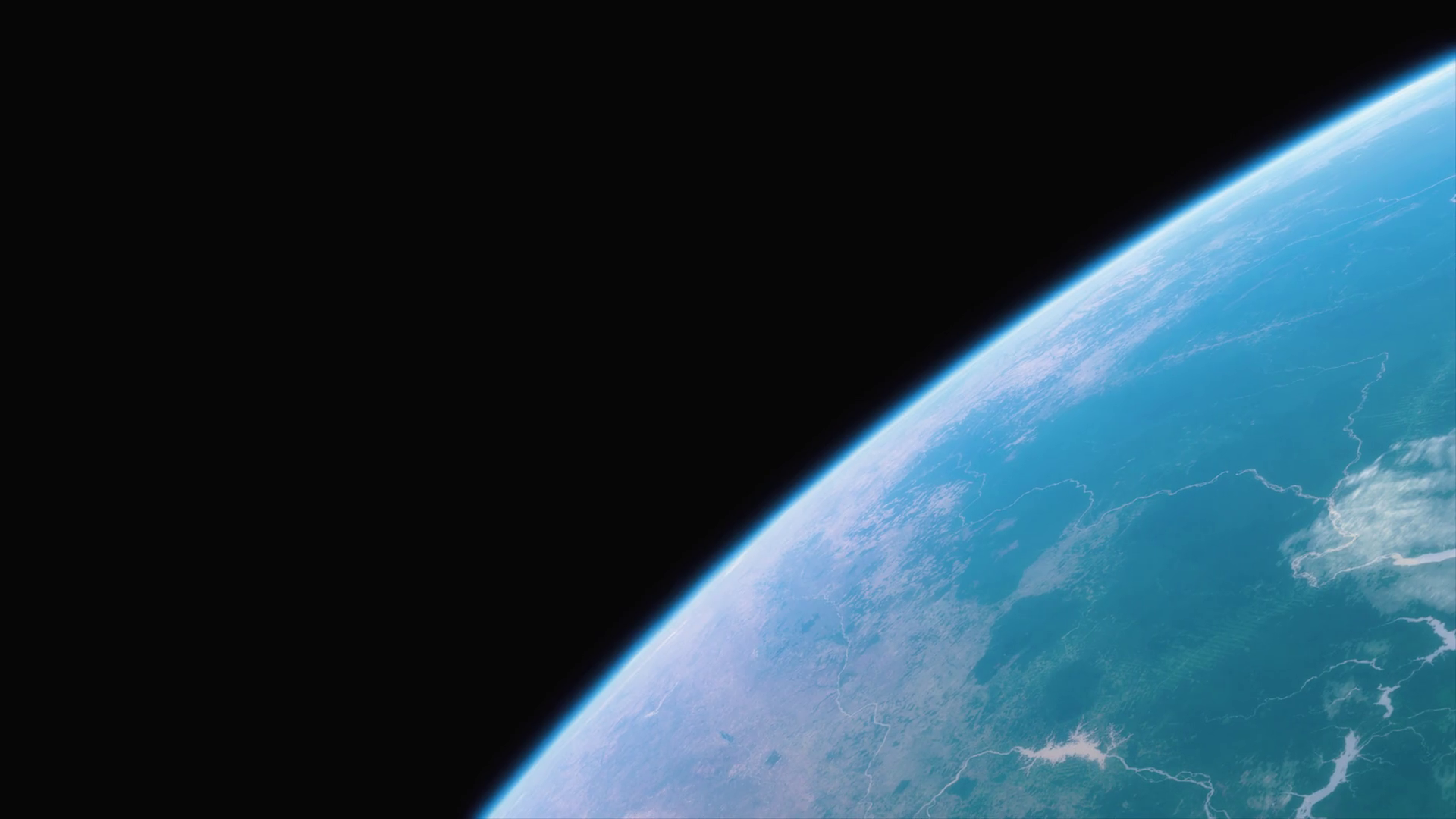 Spaceship flies over the planet Earth. Cinematic shot of our home ...