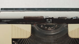 I love you - Typed on an old vintage typewriter