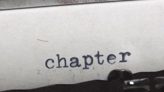 Chapter 3. Typed on an old vintage typewriter. Close-up