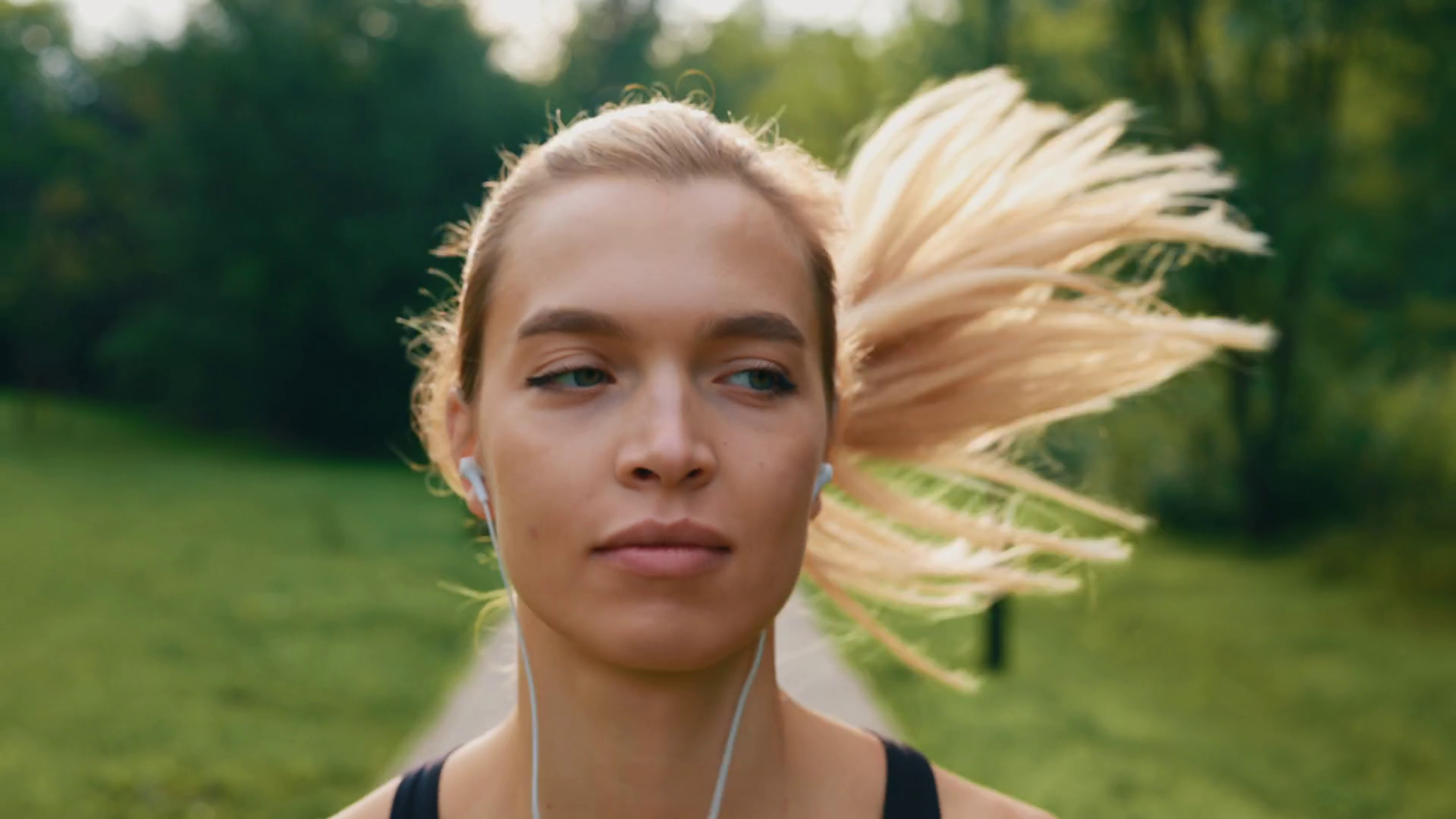 Portrait Of Person Running In Park Wearing Stock Footage SBV-347716320 ...