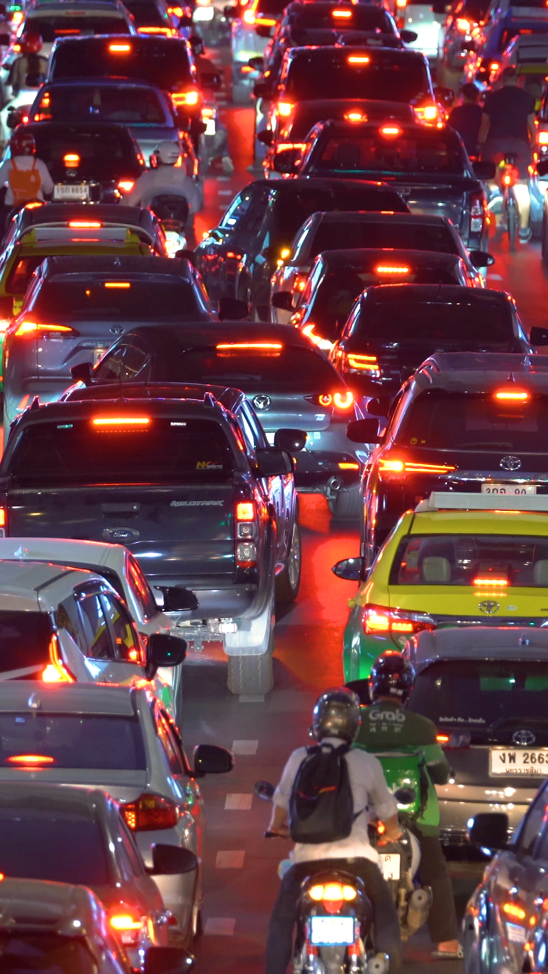Heavy Traffic Congestion During Evening Rush Stock Footage SBV ...
