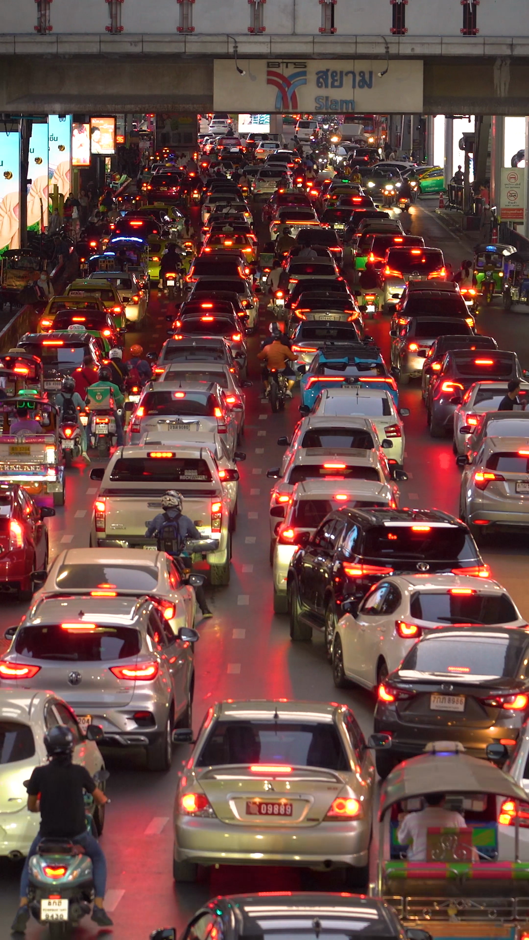 Heavy Traffic Congestion During Evening Rush Stock Footage SBV ...