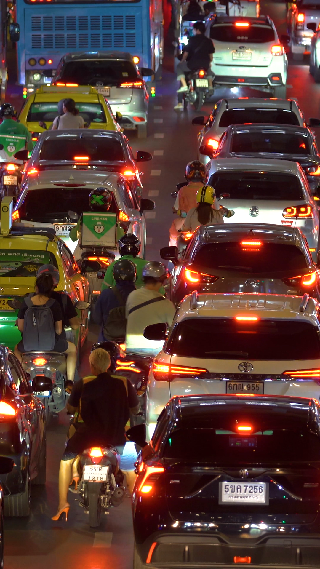 Traffic Congestion During Evening Rush Hour Stock Footage SBV-353111689 ...