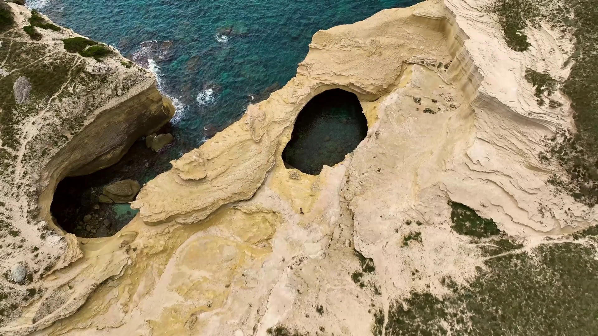 Exploring Stunning Coastal Cliffs Natural Stock Footage SBV-352038931 ...