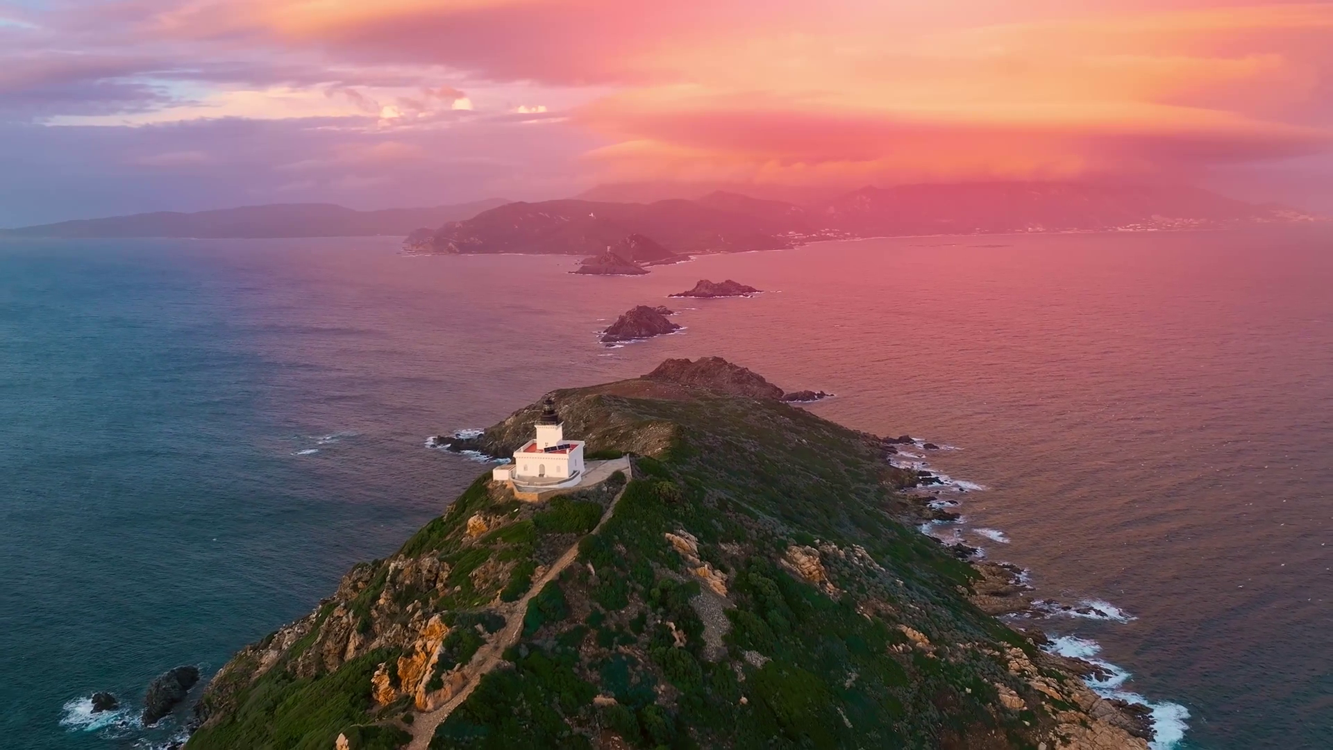 A Stunning Sunset View Over Coastal Stock Footage SBV-352039705 ...