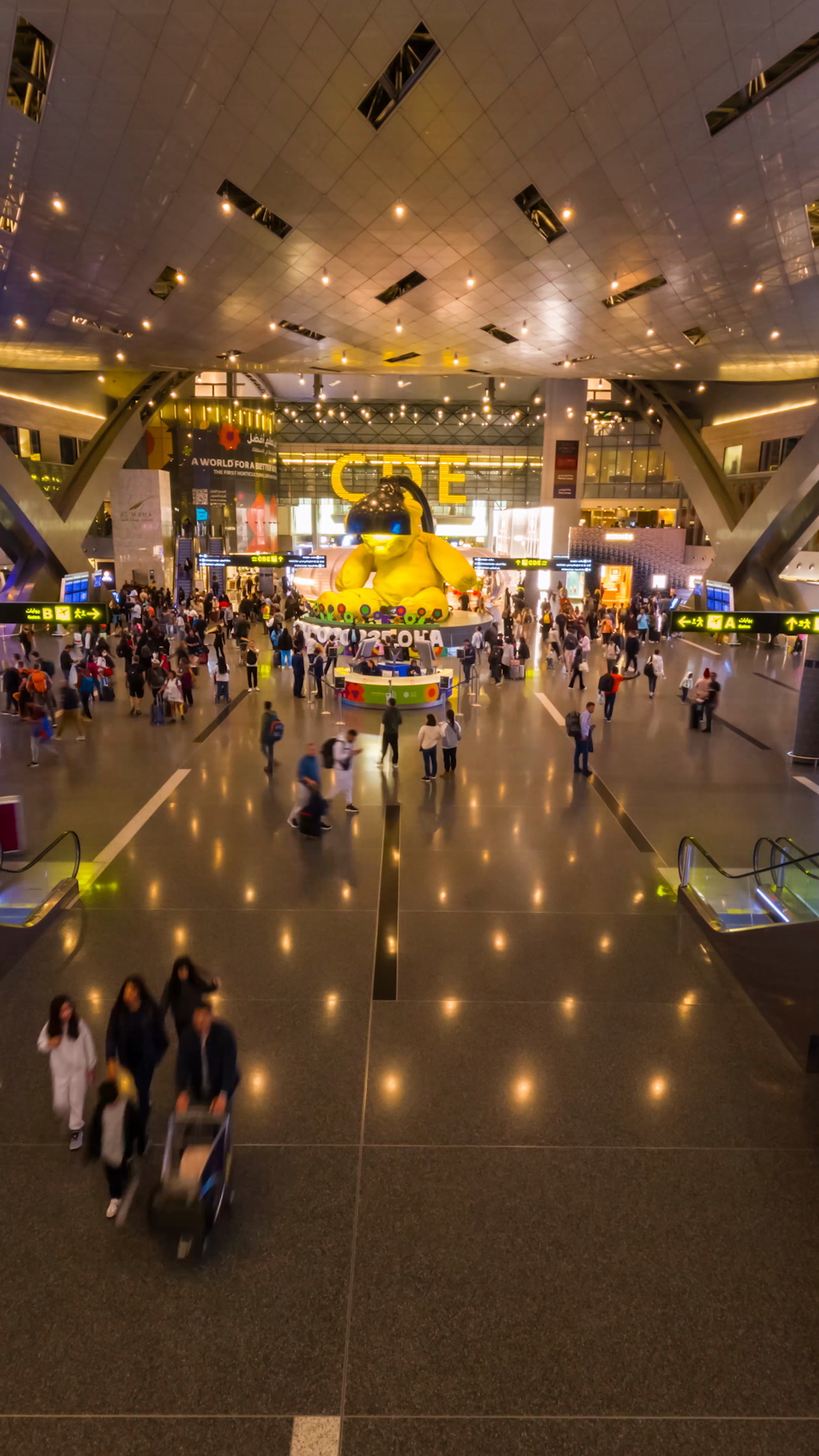 Terminal Of Hamad International Airport In Stock Footage SBV-353111665 ...