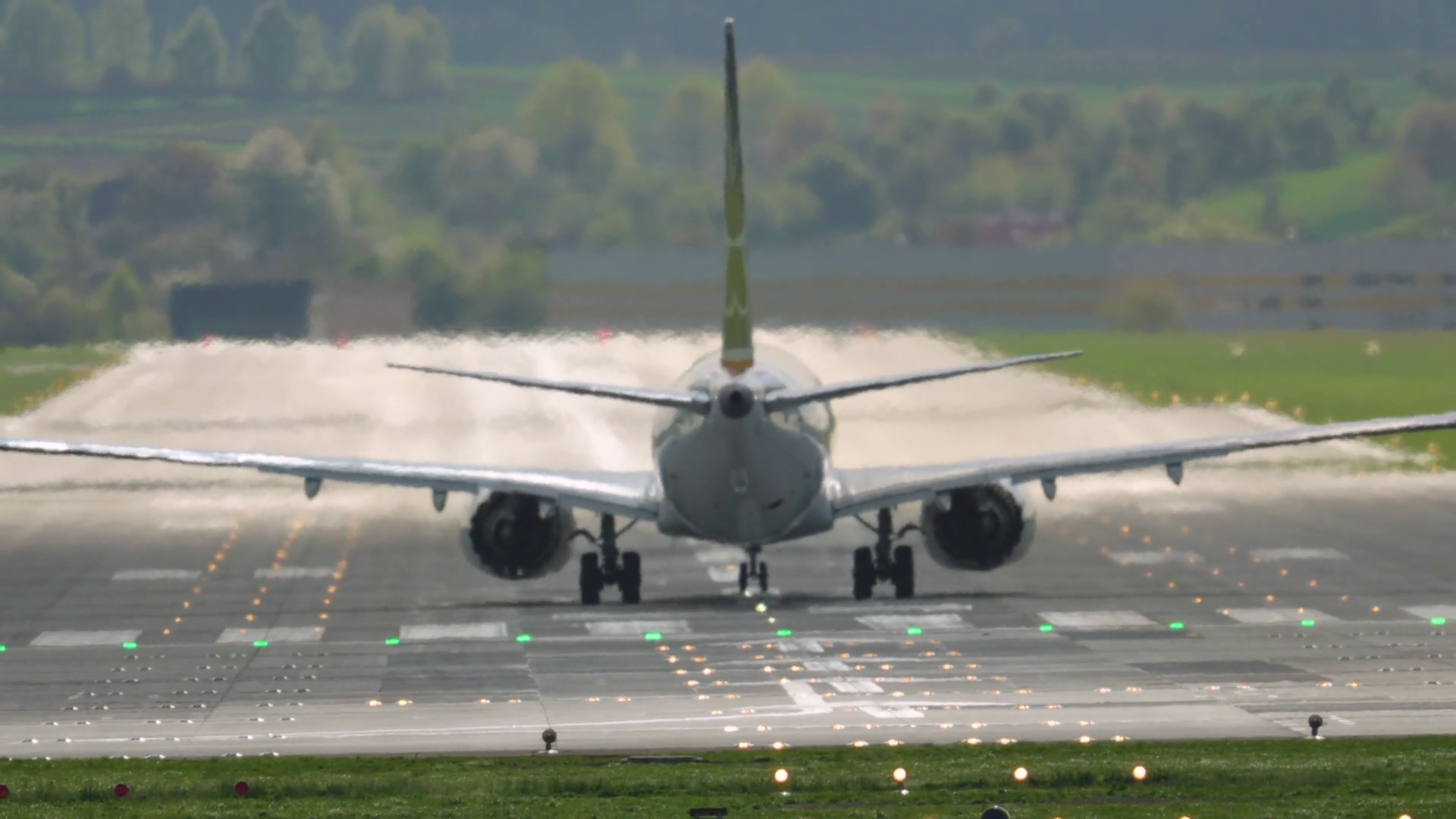 Passenger Plane Takes Off From Runway At Stock Footage SBV-352062805 ...