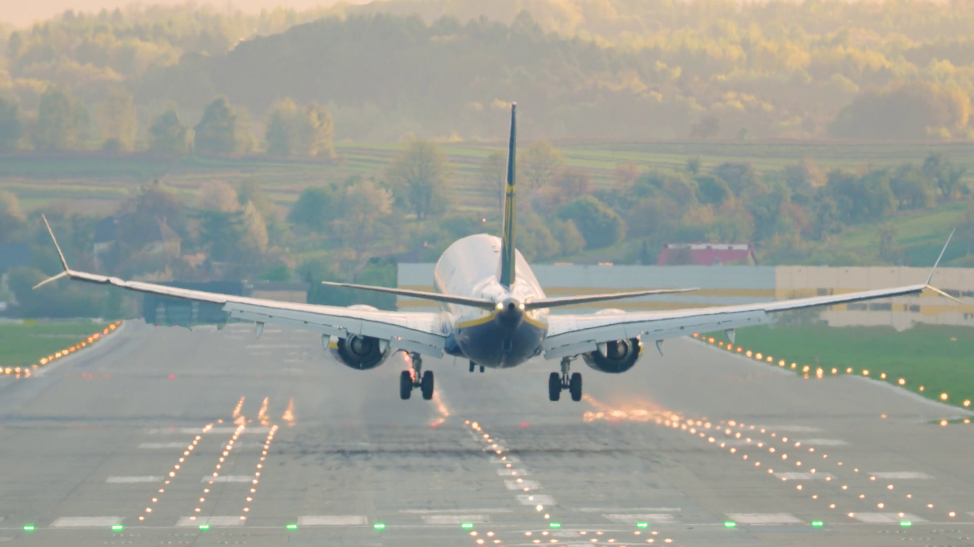 Watching Majestic Jet Airliner Gracefully Stock Footage SBV-352063088 ...