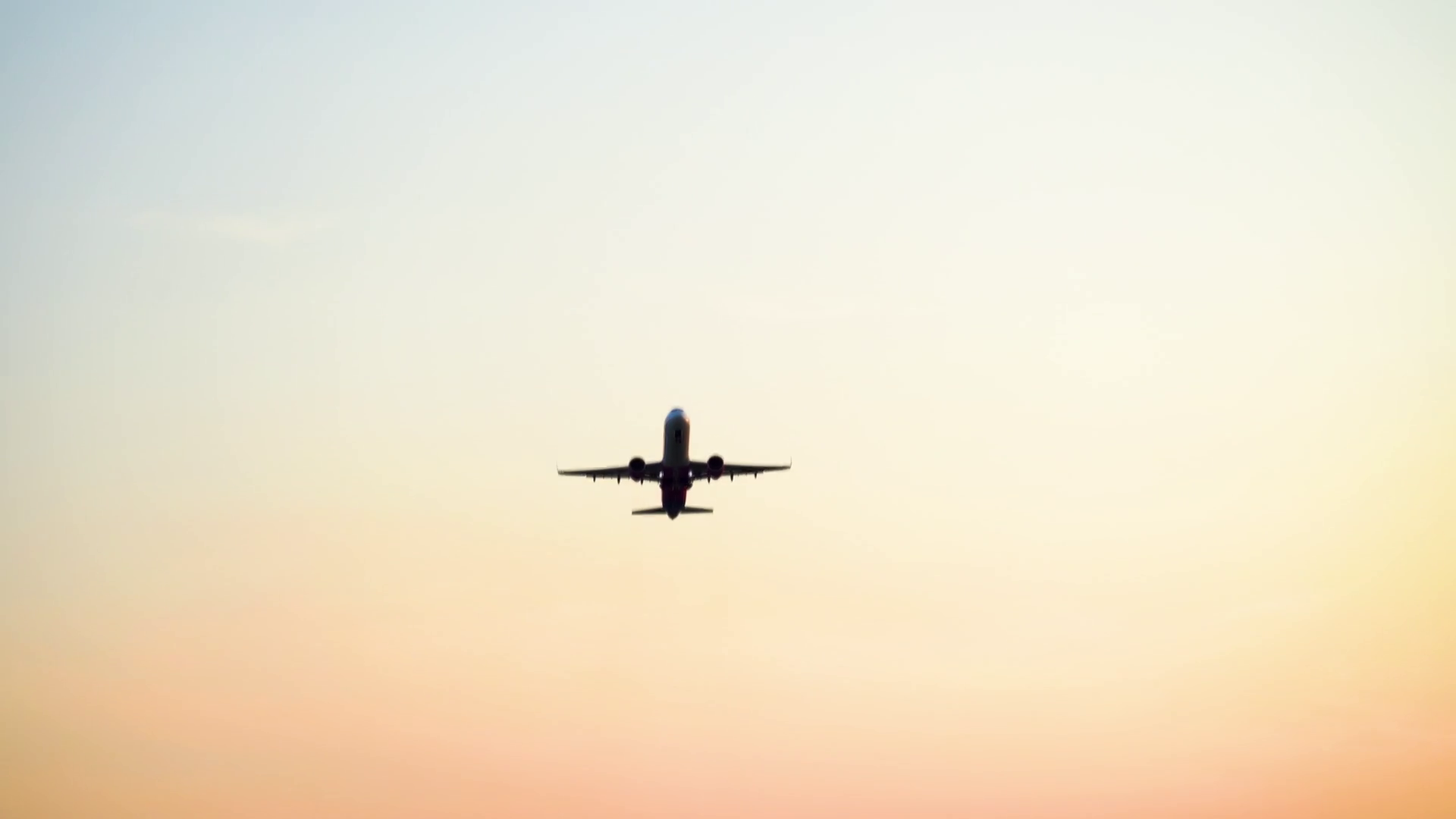 Airplane Taking Off Into Colorful Sunset Stock Footage SBV-352128356 ...