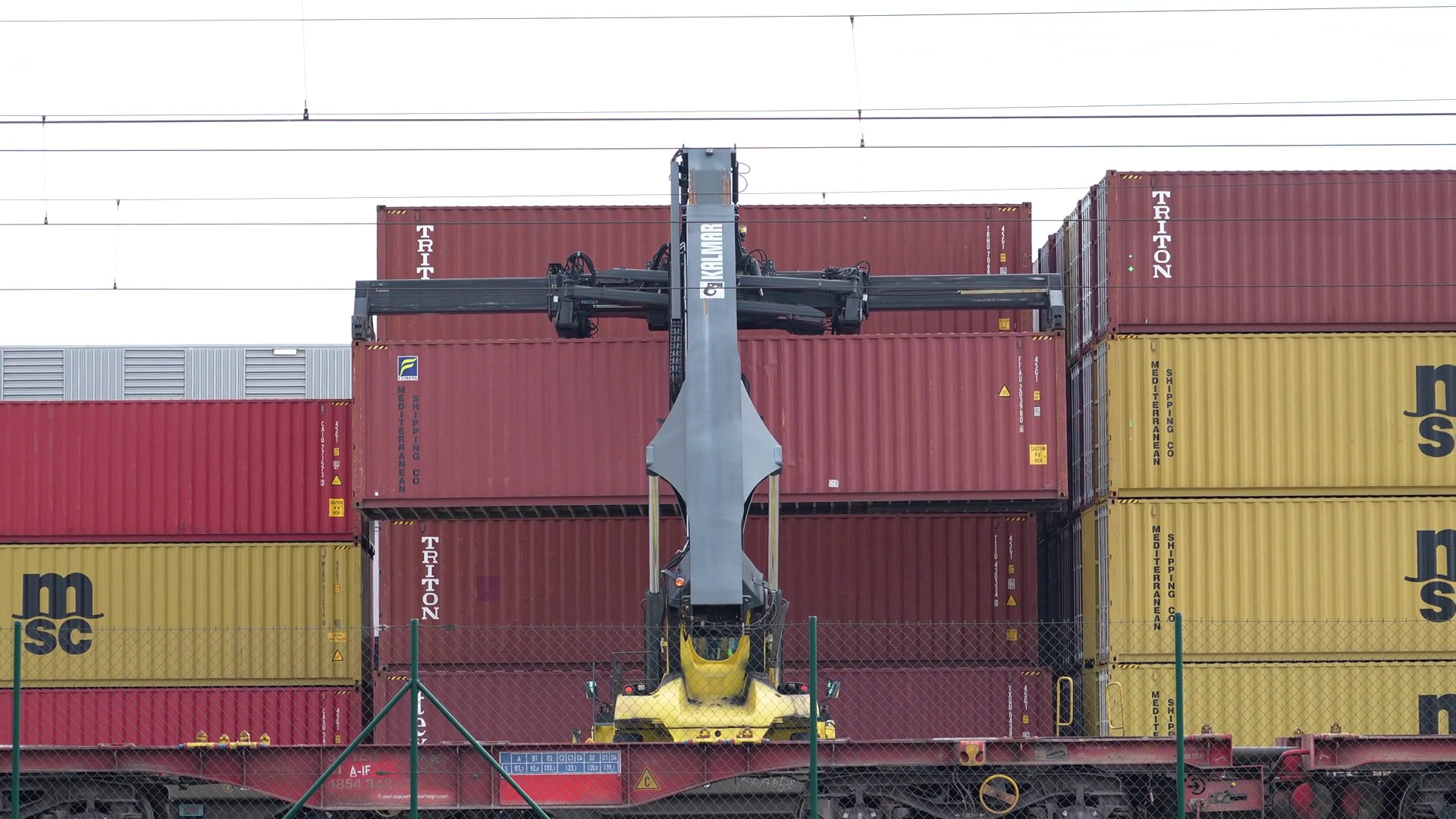 Afternoon Container Transport With Heavy Stock Footage SBV-352881871 ...