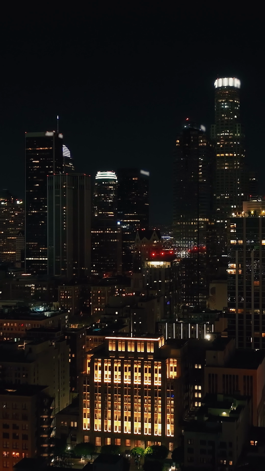 Explore Vibrant Night Skyline Of Los Angeles Stock Footage SBV ...