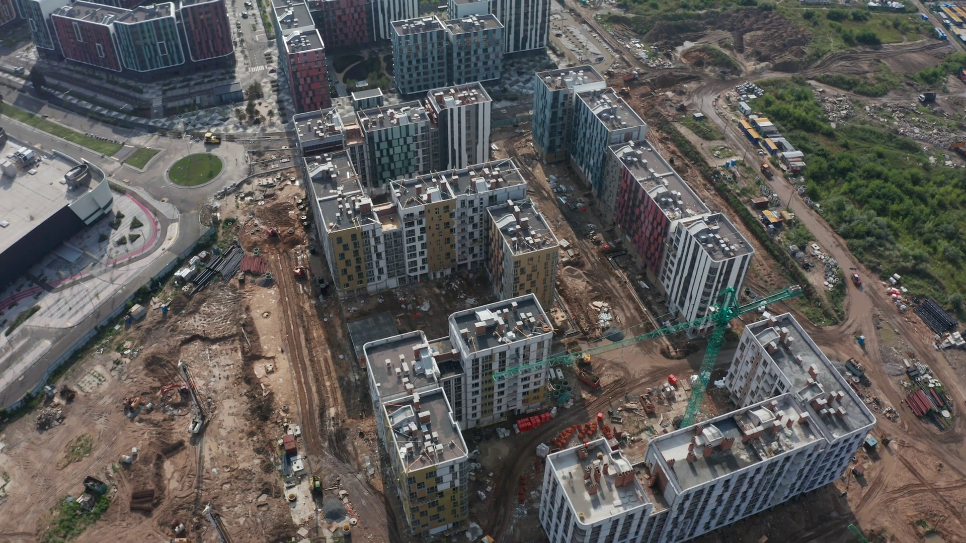Construction Progress Of Residential Stock Footage SBV-351681341 ...