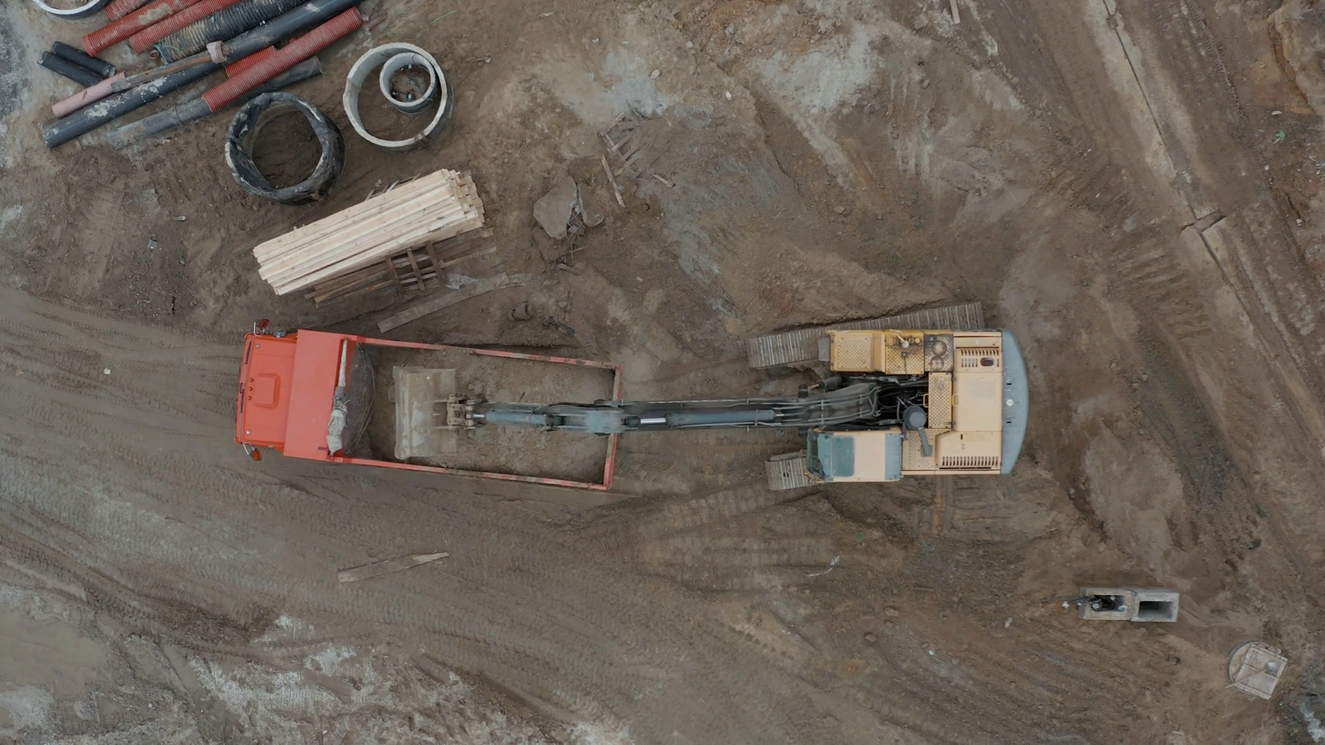 Construction Site Activity With Heavy Stock Footage SBV-351684844 ...