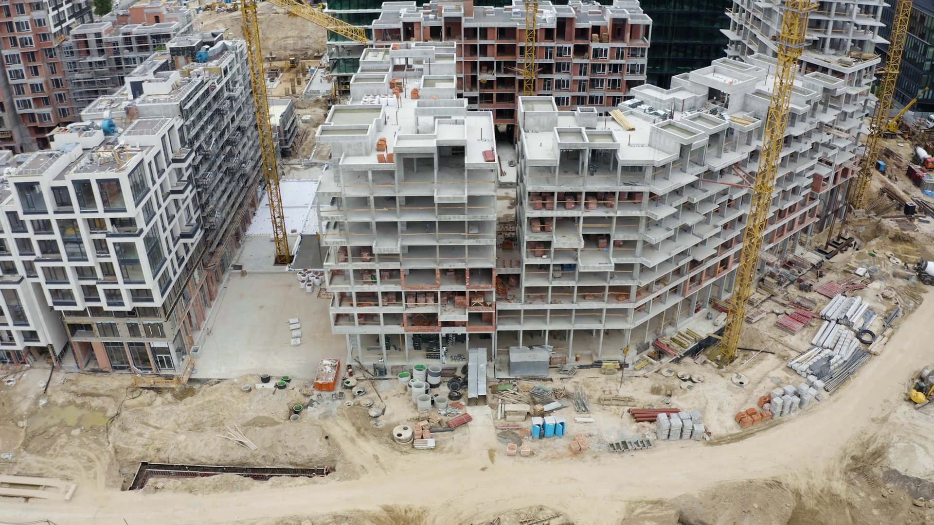 Construction Progress Of Residential Stock Footage SBV-351685143 ...