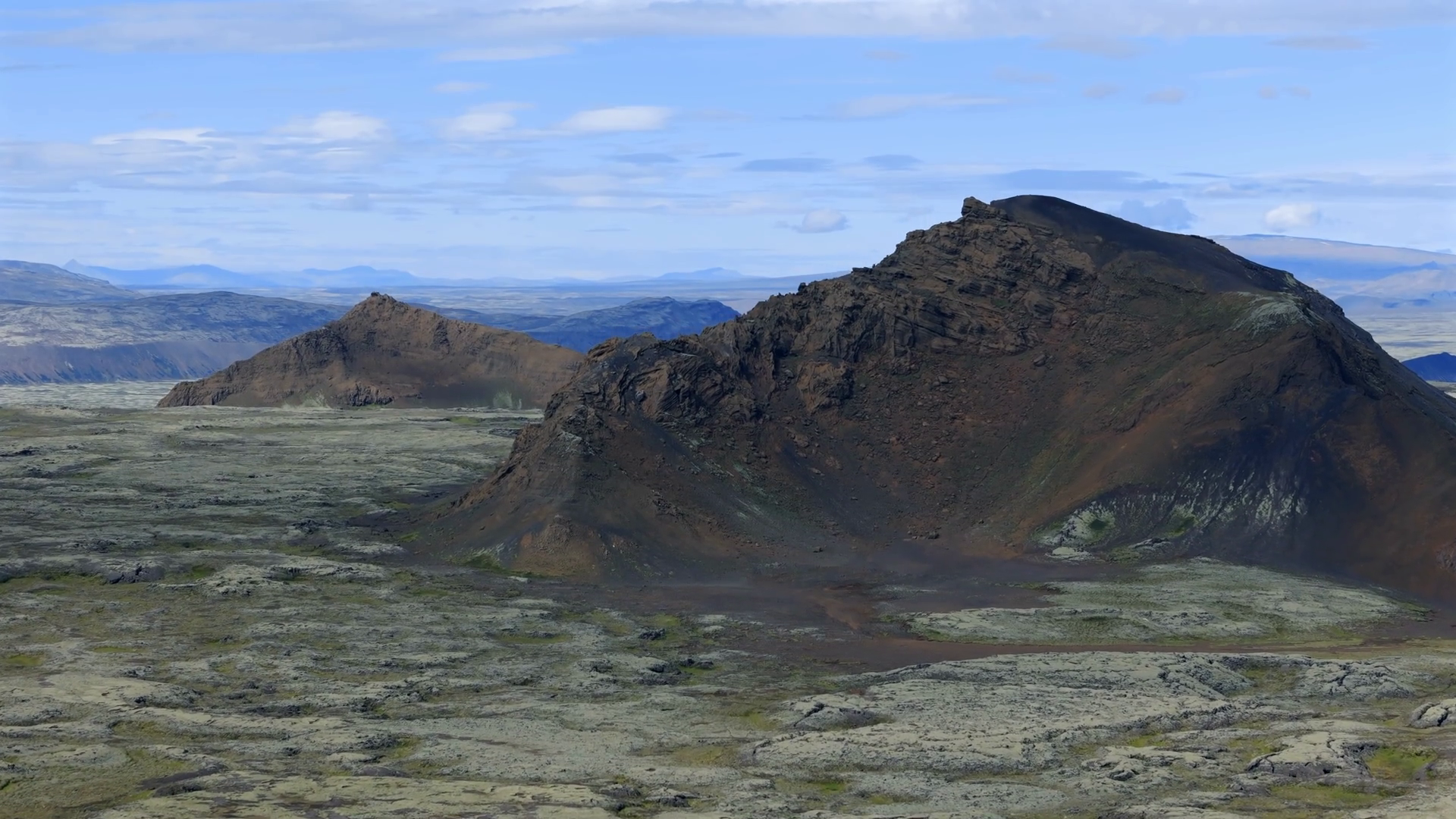 Rugged Volcanic Peaks Lava Fields In Stock Footage SBV-352951983 ...