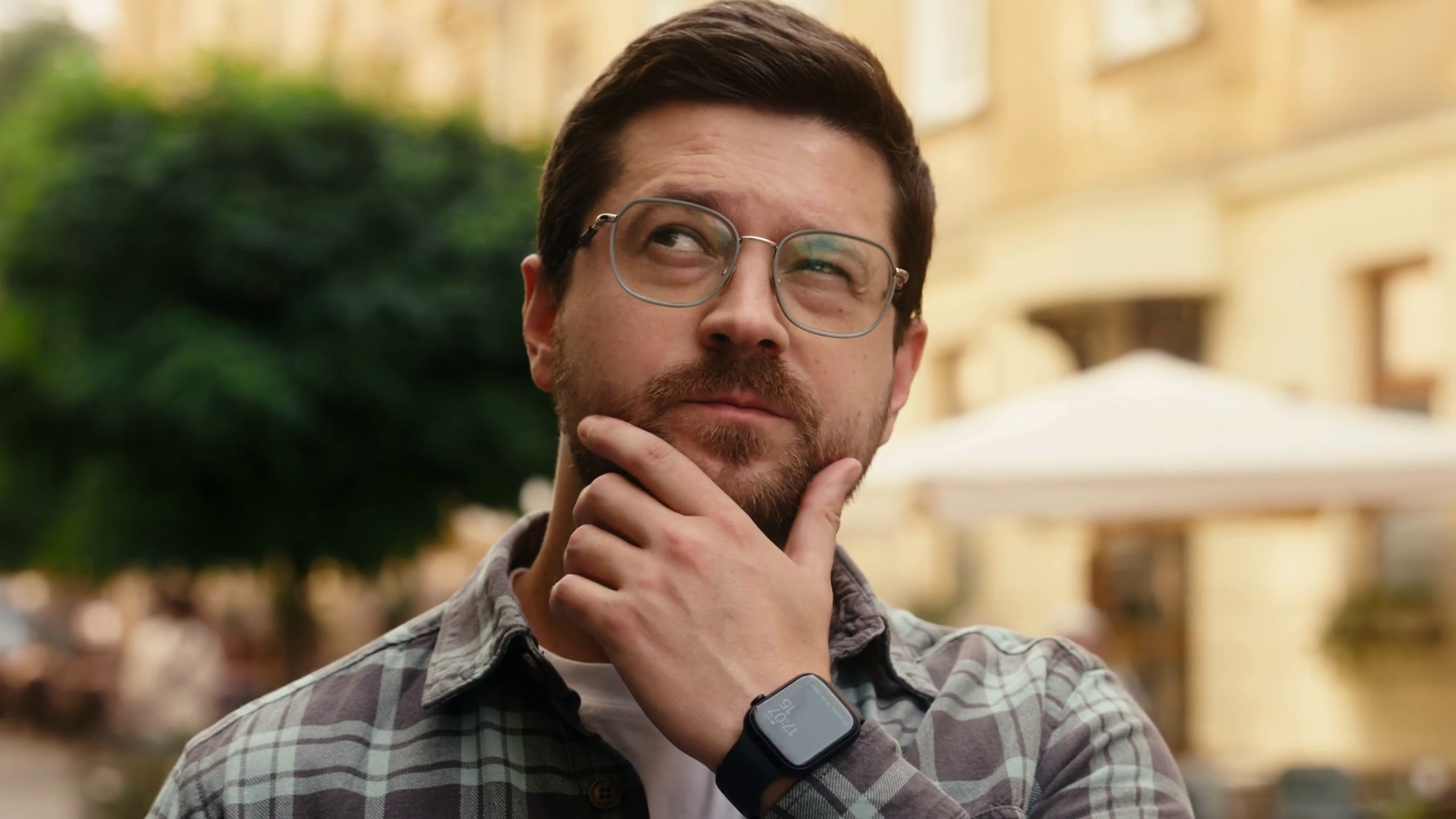Caucasian Smart Guy Thoughtful Man Stock Footage SBV-353400382 ...