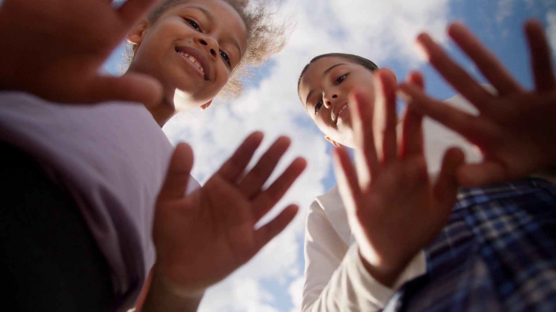 Two Little Girls Happy Students Funny Dance Stock Footage SBV-353402120 ...