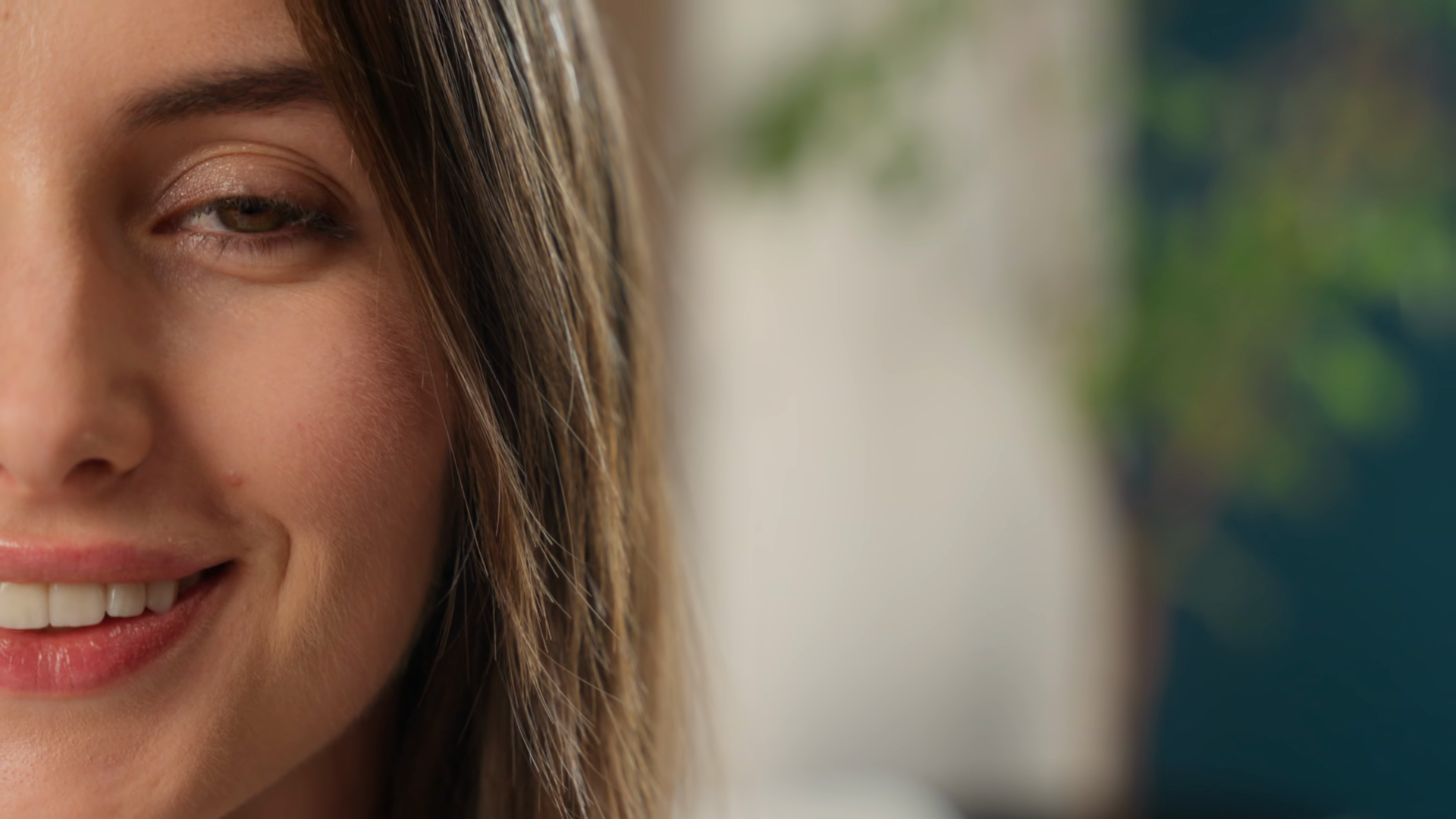Close Up Half Face Caucasian Woman Female Stock Footage SBV-353552251 ...