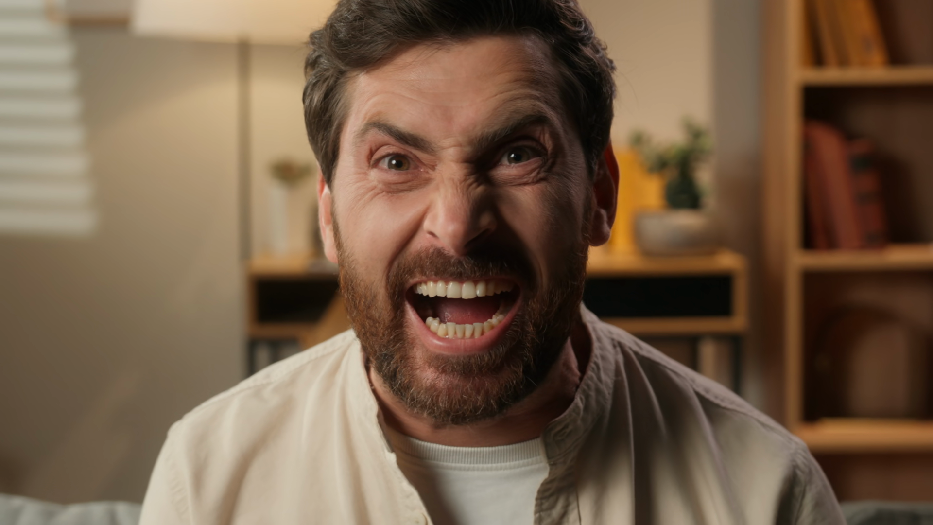 Angry Guy Stressed Overworked Caucasian Man Stock Footage SBV-353690591 ...