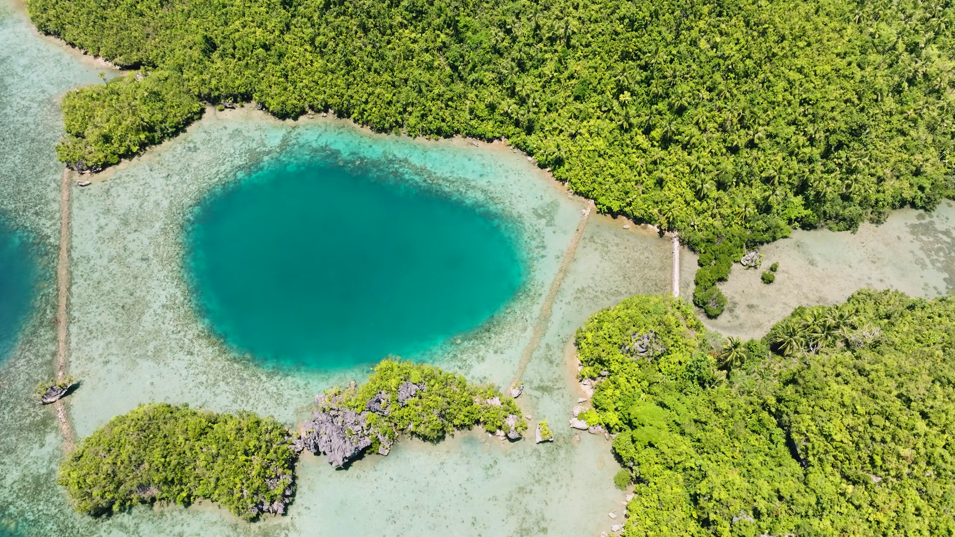 Aerial View Of Beautiful Turquoise Lagoons Stock Footage SBV-352428743 ...