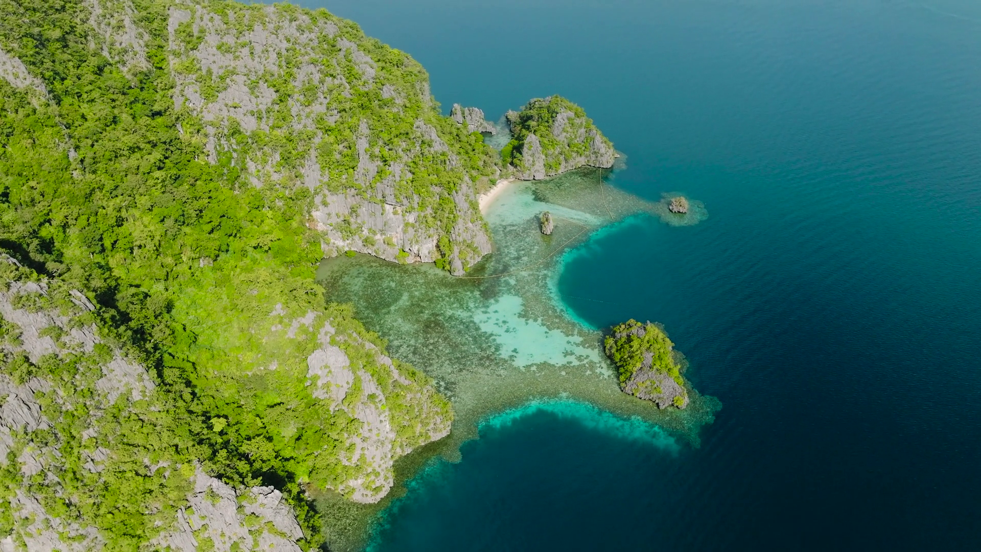 Aerial View Of Calachuchi Beach Surround Stock Footage SBV-352890323 ...