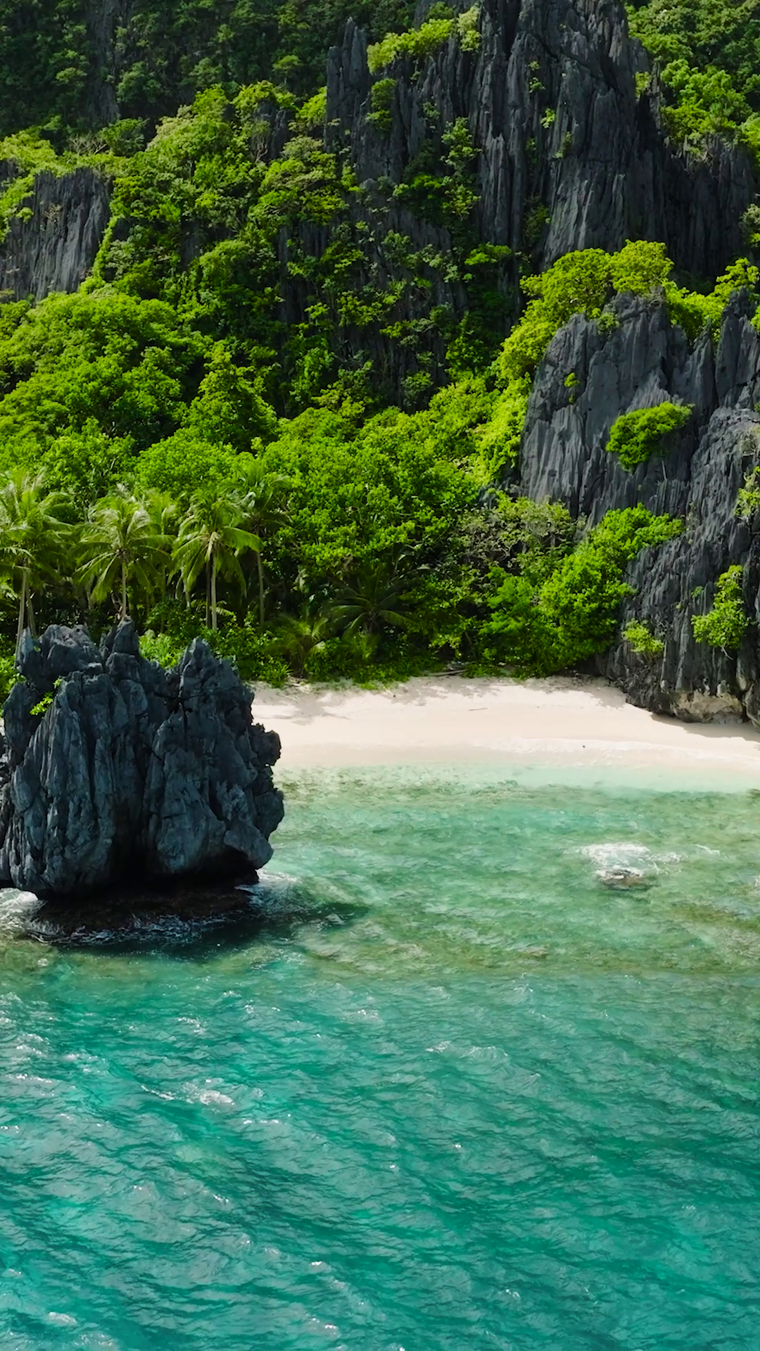 White Sand Beach With Ocean Waves Matinloc Stock Footage SBV-353238933 ...