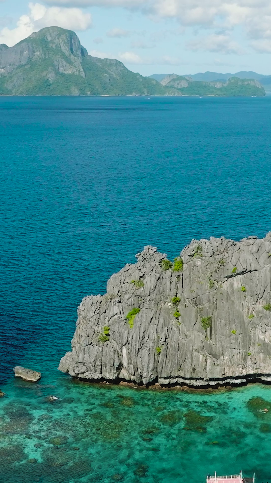 Twin Rocks In Miniloc Island Aerial View Stock Footage SBV-353236971 ...