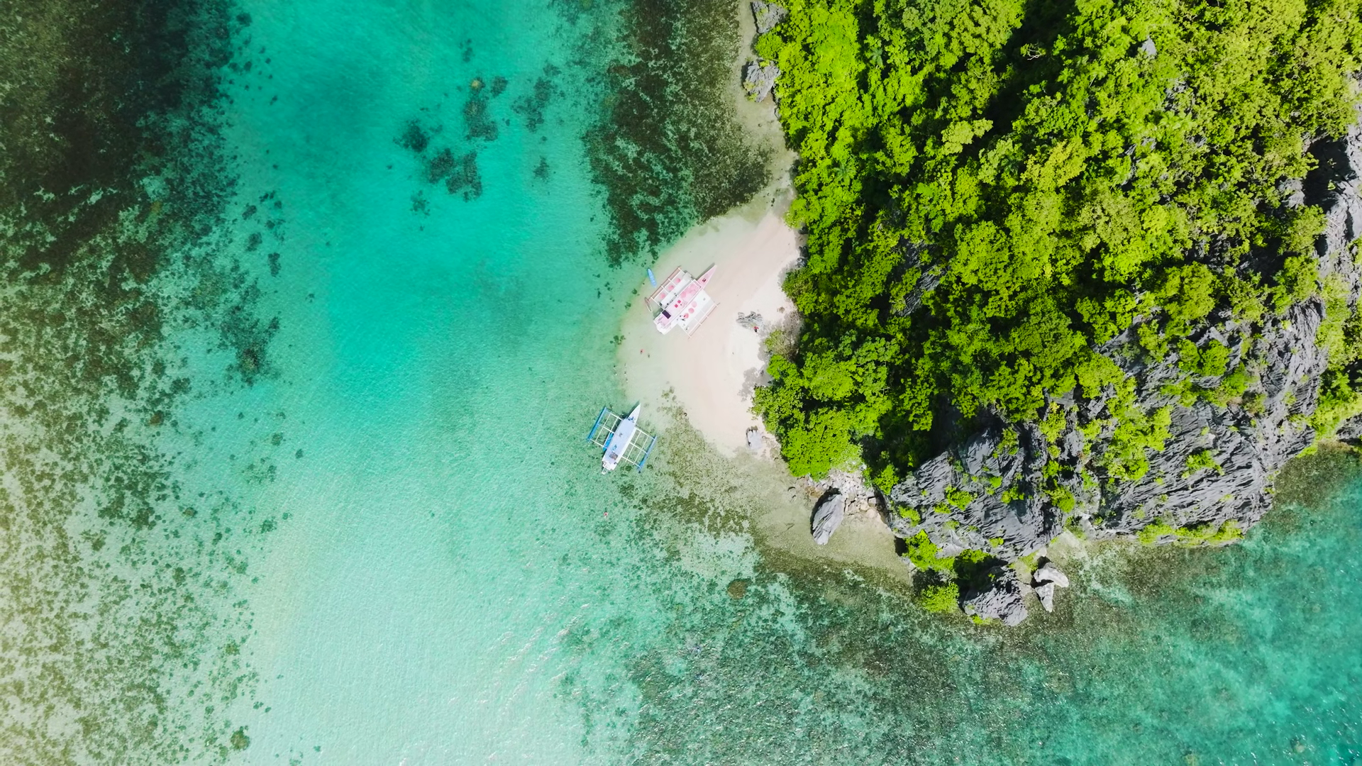 Bukal Island With White Sand Beach Boats Stock Footage SBV-353530871 ...