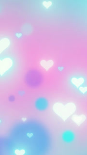 Love And Romance Concept Animated Heart Particles Floating Upward on pink and blue