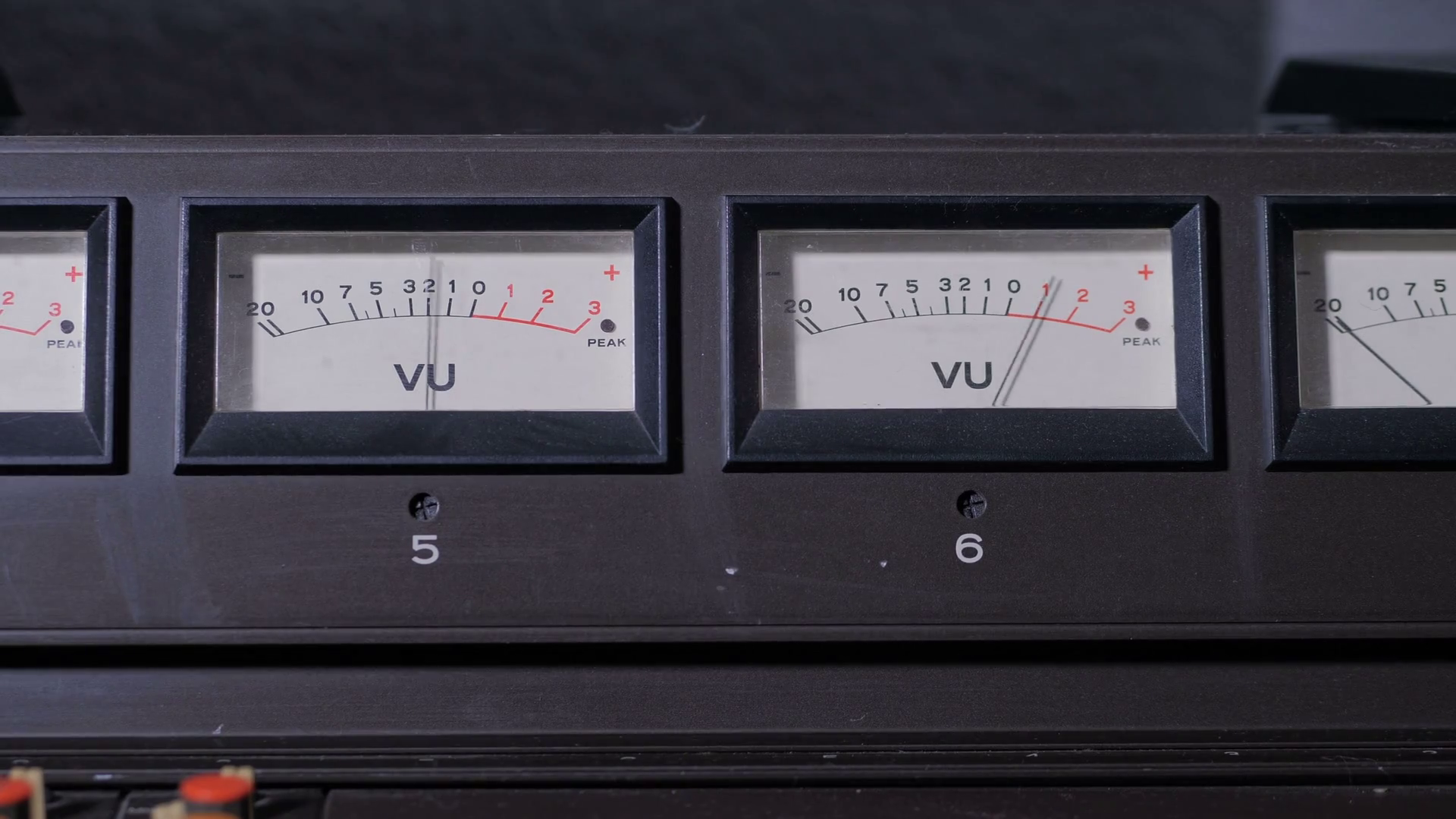 Closeup Panel With Vu Meters Signal Stock Footage SBV337574216