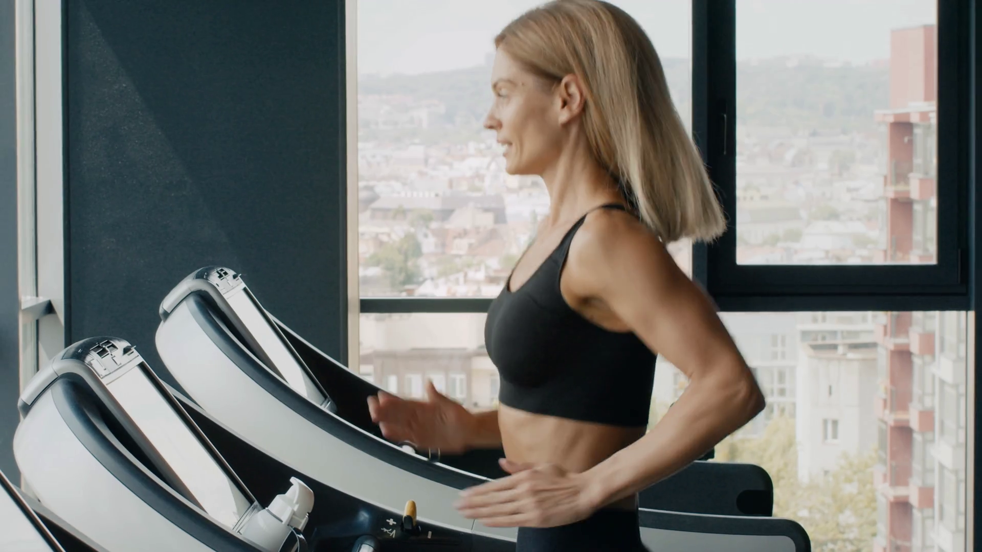 Lady Participates In High-energy Fitness Stock Footage SBV-352029306 ...