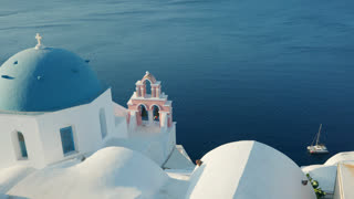 Orthodox Church in Oia, Santorini island, Greece