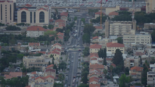High angle of a street in Haifa