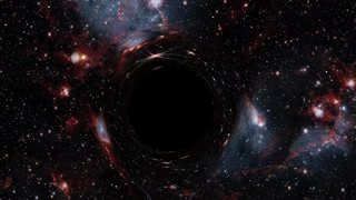 Almost Invisible Black Hole In The Dark Space Universe With Imagery By