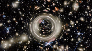 Glowing Worm Hole Surrounded By Millions Of Galaxies In The Deep Space Universe With Imagery By NASA