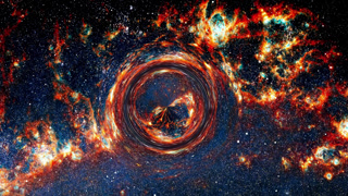 Science Fiction Wormhole Opening Portal And Curving Spacetime In The Deep Space Universe With Imagery By Nasa
