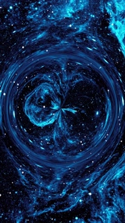 Vertical Of Flying Into Interstellar Science Fiction Blue Portal Worm Hole Curving Spacetime Visualizing Quantum Physics