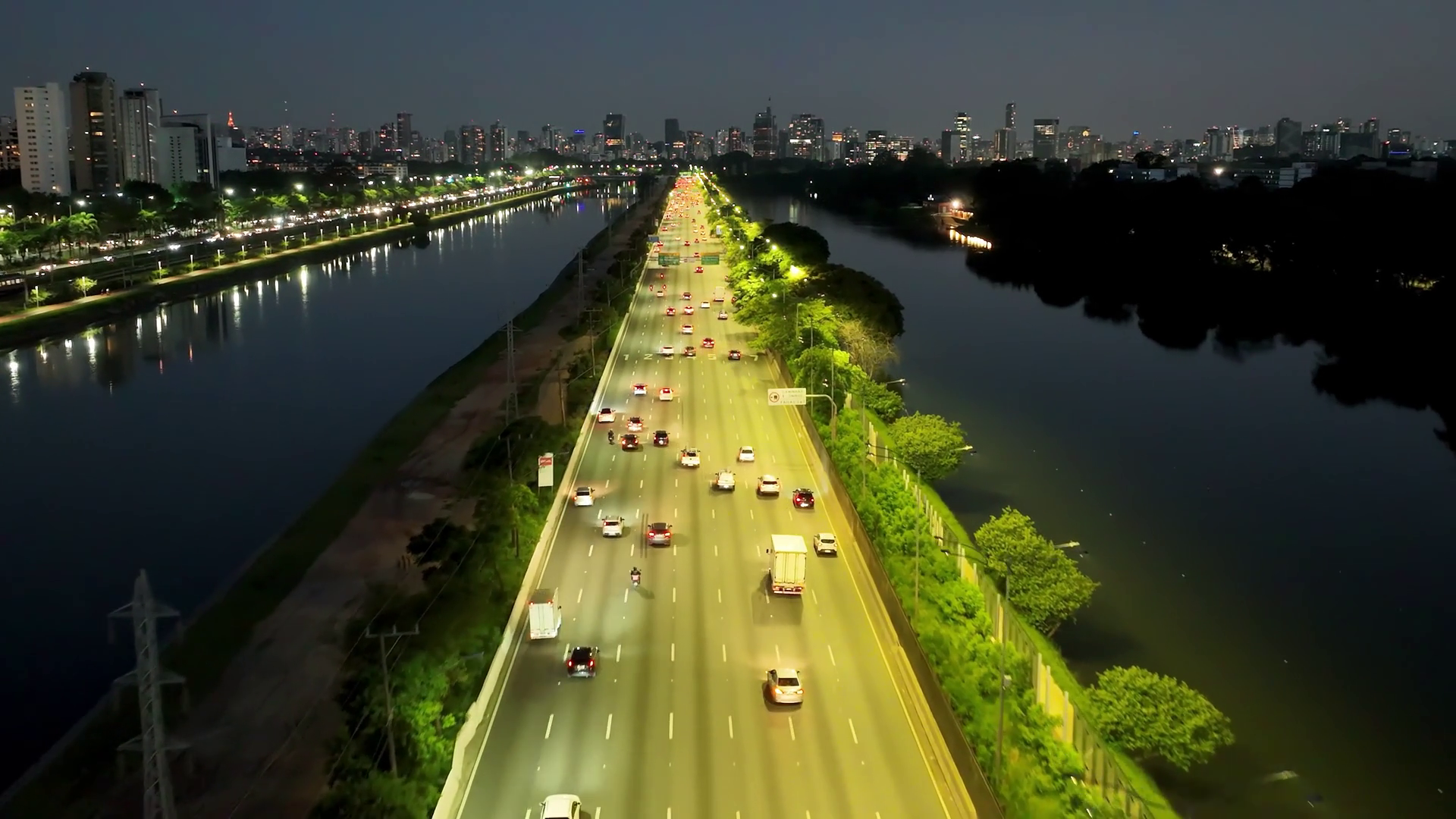 Traffic Road In Marginal Pinheiros Sao Paulo Stock Footage SBV ...