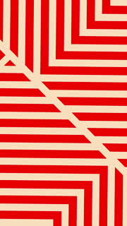 3d line illusion loop design. Geometric red and white square pattern illustration art.