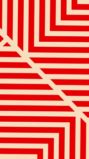 3d line illusion loop design. Geometric red and white square pattern illustration art.