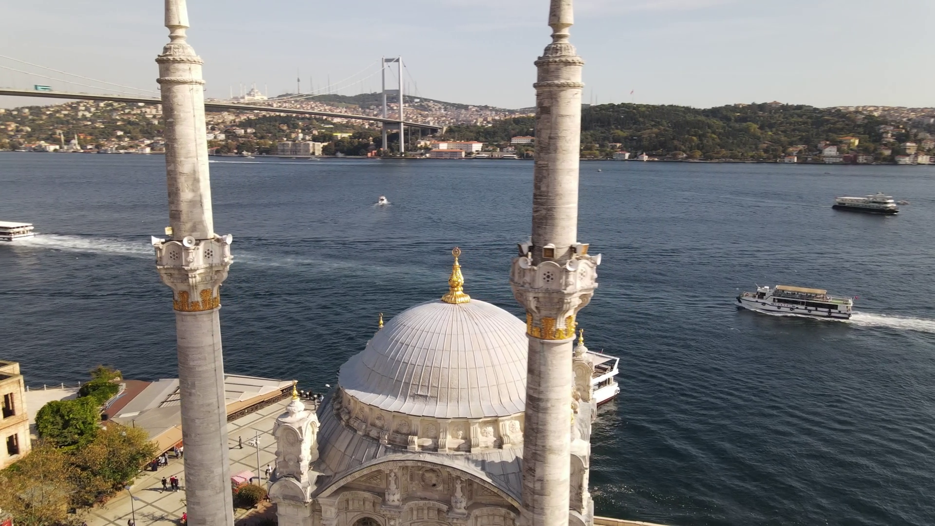 Aerial View Of Ortakoy Mosque Istanbul Stock Footage SBV-347657805 ...