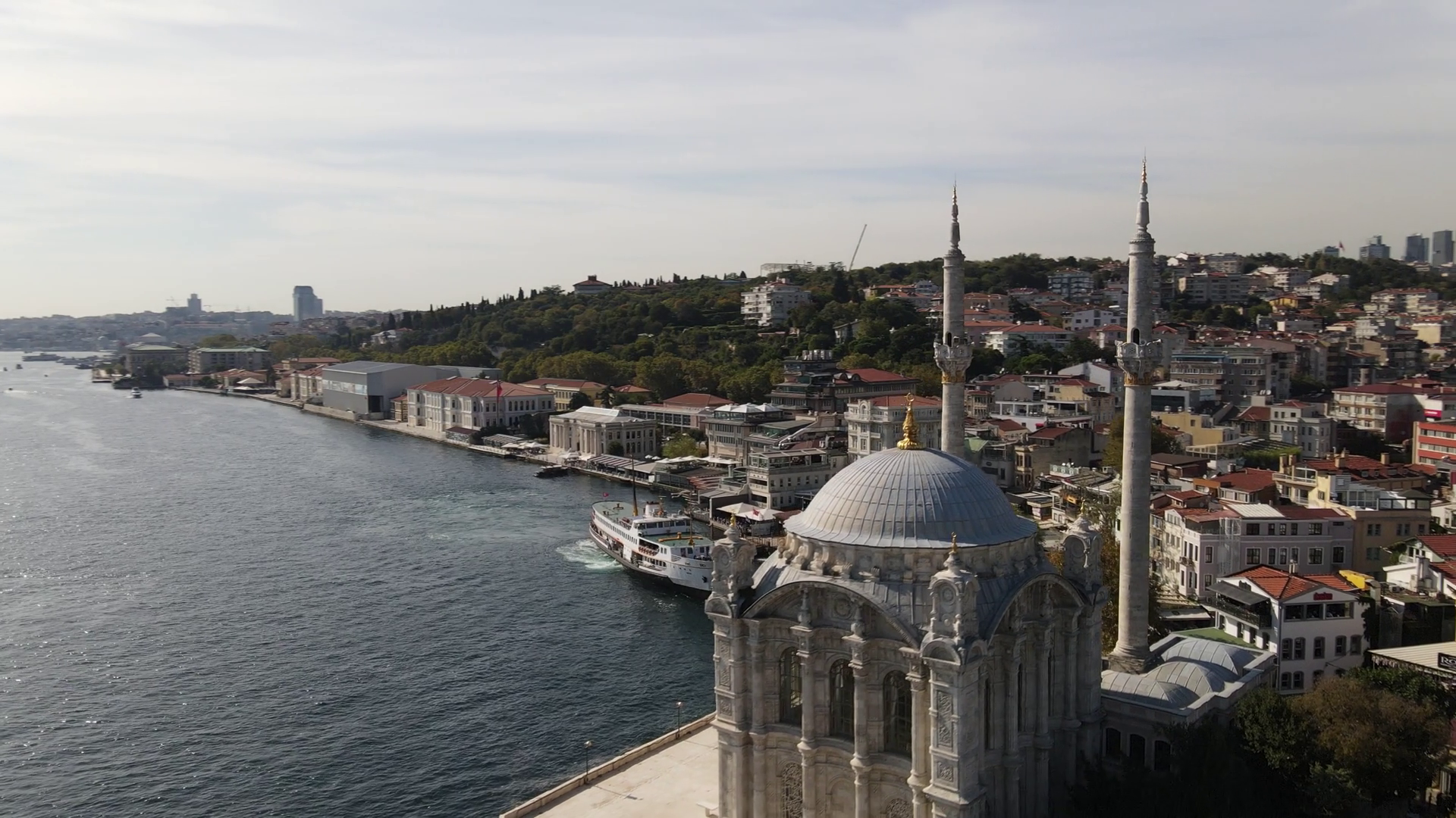 Aerial View Of Ortakoy Mosque Istanbul Stock Footage SBV-347678426 ...