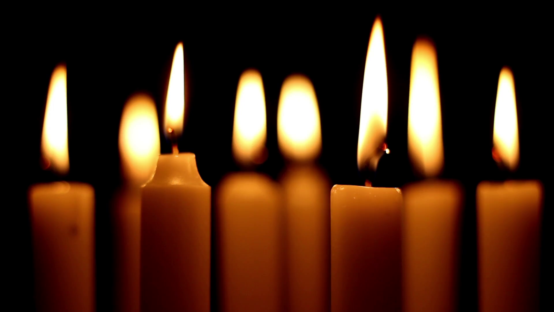 Many Candles Are Burning Giving Light Around Stock Footage SBV